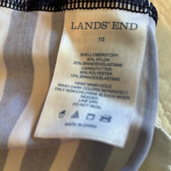 Lands End 2 piece swimming suit. Top is Size 10. Bottom is size 8. - Picture 3 of 6